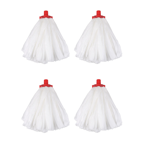 4PK SYR Midi Disposable SYRsorb Socket Mop Head - Red