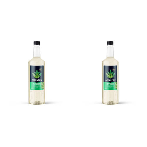 2PK Arkadia Peppermint Beverage Flavouring Syrup 1L 9x30cm - Green