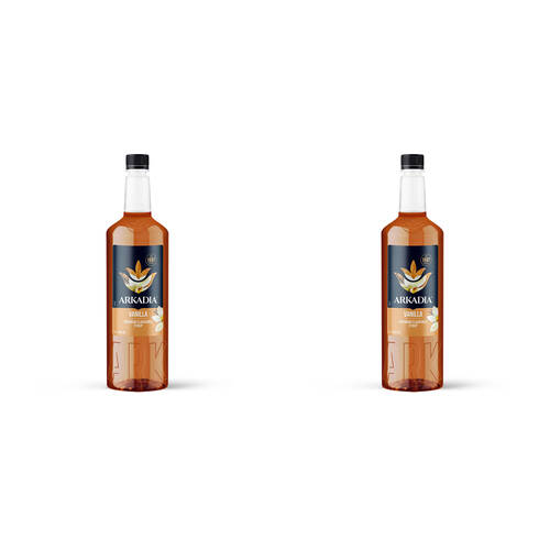 2PK Arkadia Vanilla Beverage Flavouring Syrup 1L 9x30cm - Cream