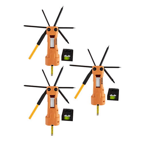3x 10pc Resolve Home Decor Multi-Tool Set - Orange