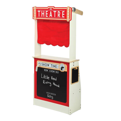 Tidlo Play Shop & Puppet Theatre Pretend Kids Wooden Toy 3y+