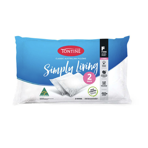 2pc Tontine Simply Living Firm High Profile Pillows