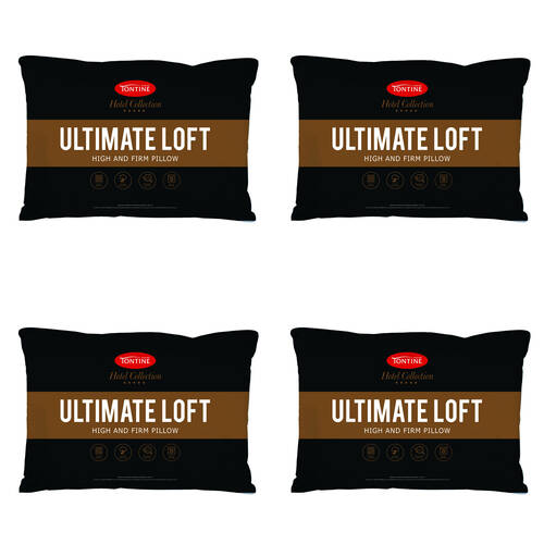 4PK Tontine Hotel Collection Ultimate Loft Pillow High & Firm