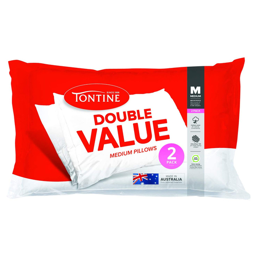 2pc Tontine Double Value Medium Pillows