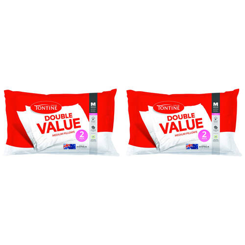 4pc Tontine Double Value Medium Pillows