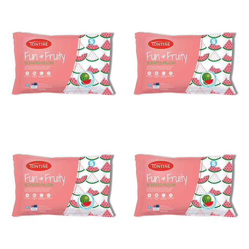4PK Tontine Kids Watermelon Scented Pillow w/ Microfibre Cover