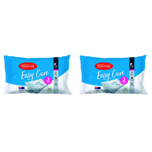 4pc Tontine Easy Care Firm Sleep Comfort Pillow - White