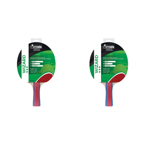2PK Formula Sports Wizard Table Tennis Game Bat 3 Star