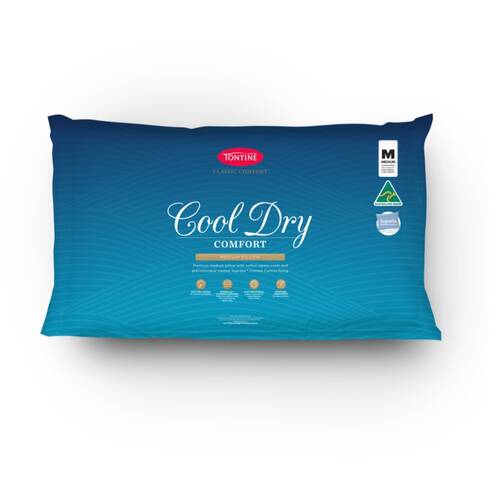 Tontine Classic Comfort Cool Dry Medium Firmness Pillow Standard