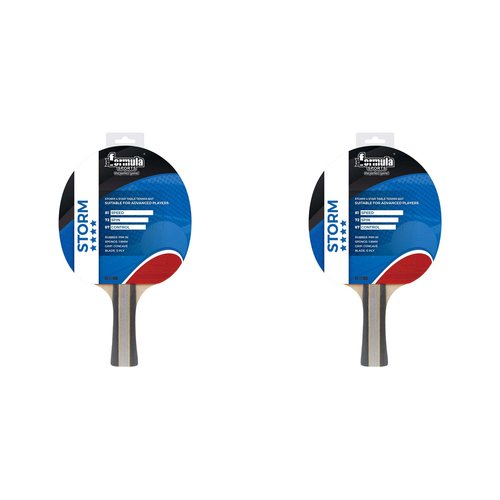 2PK Formula Sports Storm Table Tennis Game Bat/Racket 4 Star