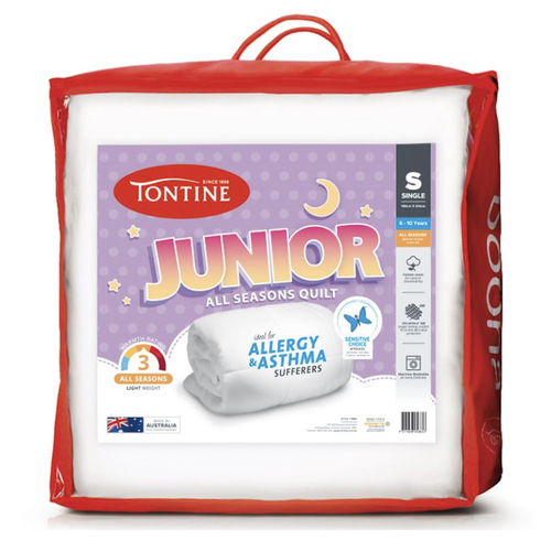 Tontine Junior 6-10yrs All Season Quilt Single Bed 140 x 210cm