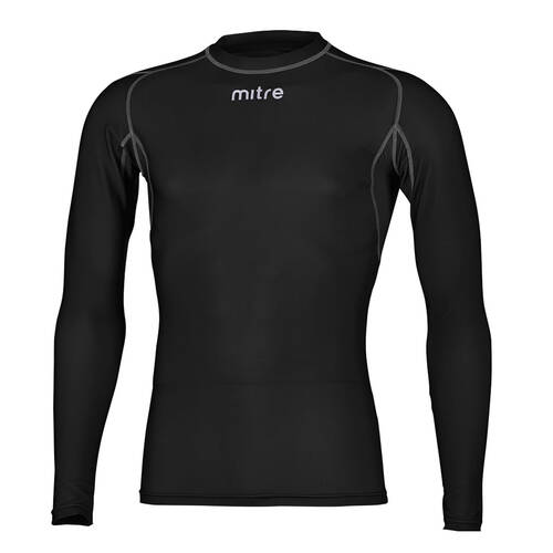 Mitre Neutron Sports Men's Compression LS Top Size LG Black