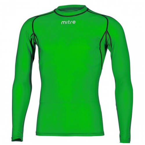 Mitre Neutron Sports Men's Compression LS Top Size MD Emerald