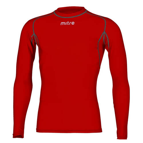 Mitre Neutron Compression LS Top Size LY (Aged 10-12) Scarlet