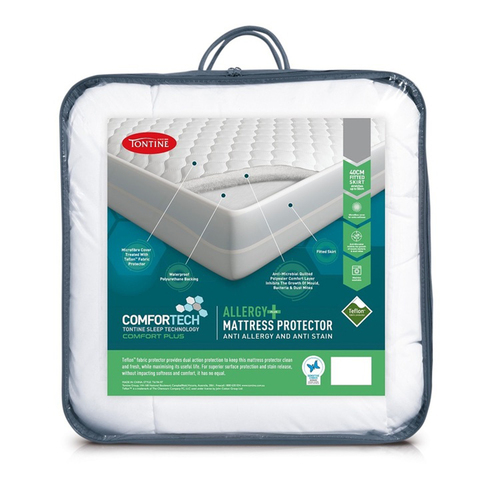 Tontine Comfortech Comfort Plus Double Bed Anti Allergy Mattress Protector 