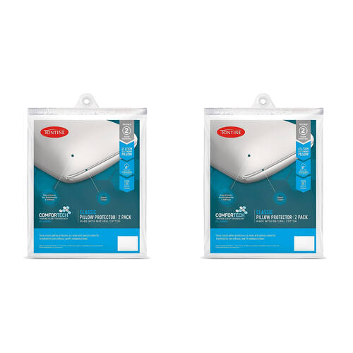 4pc Tontine Comfortech Classic Pillow Protector