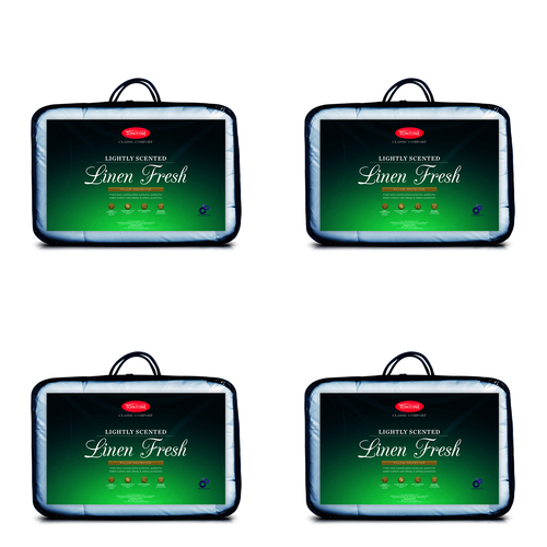 4PK Tontine Classic Comfort Lightly Scented Linen Fresh Pillow Protector