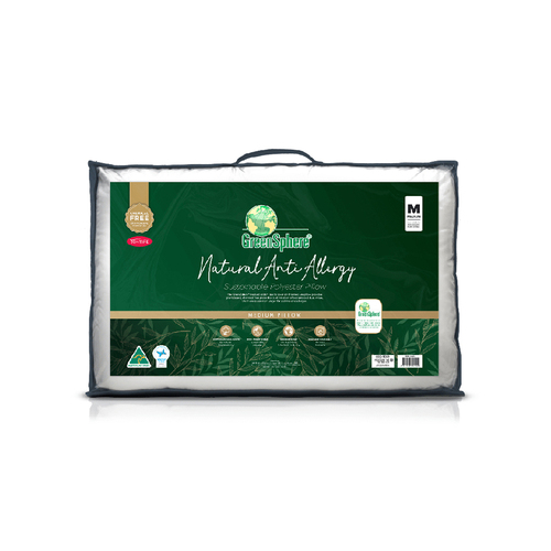 Tontine GreenSphere Natural Anti Allergy Sleeping Pillow - Medium