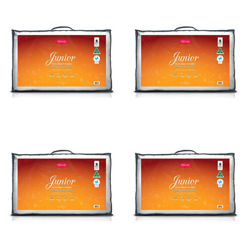 4PK Tontine Classic Comfort Junior Pillow Soft Low Profile