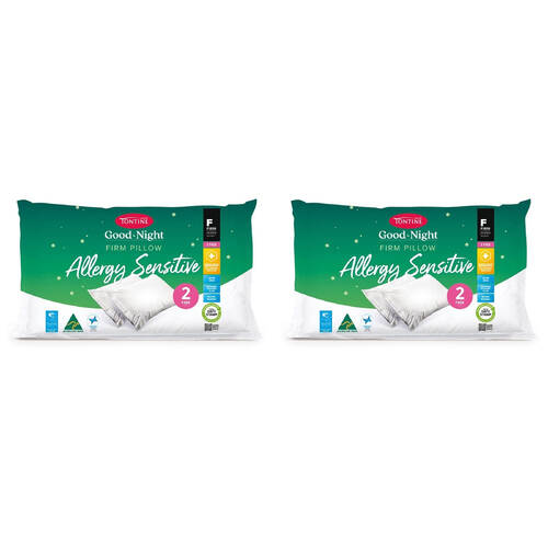 4pc Tontine Good Night Allergy Pillow Firm Profile