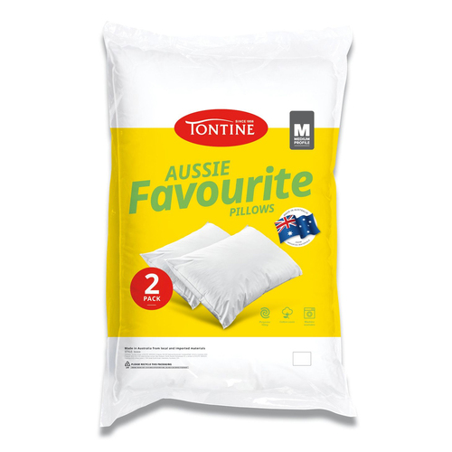 2pc Tontine Aussie Favourite Pillow Medium Profile