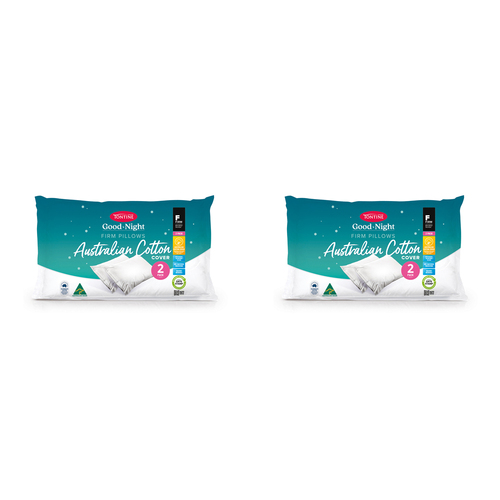 4pc Tontine Good Night Australian Cotton Pillows Pack - Firm
