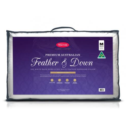 Tontine 50/50 Australian Feather And Down Surround Medium Firm Pillow Standard