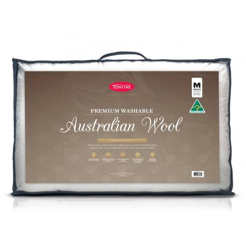 Tontine Australian Washable Wool Surround Medium Pillow Standard