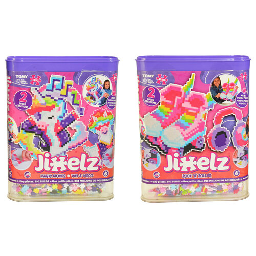 1250pc Jixelz Magic Moves and 1250pc Jixelz RockNRoller Craft Kit Set 6y+