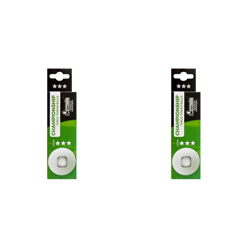 2x 3PK Formula Sports 4cm Championship Balls 3 Stars - White