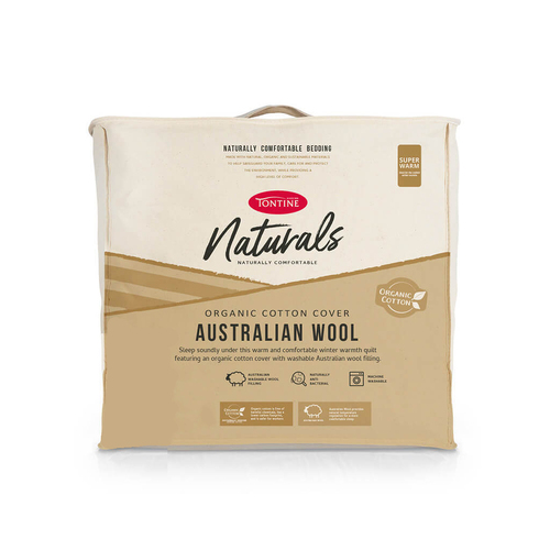 Tontine  Naturals Australian Wool Super Warm Quilt - Queen Bed