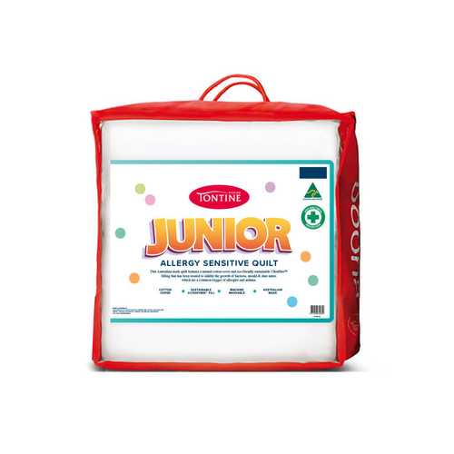 Tontine Allergy Free Junior Quilt w/ Cotton Cover - Single Bed