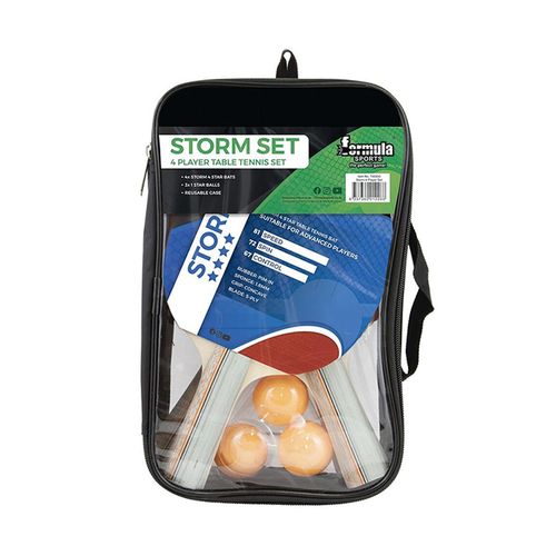 Formula Sports Table Tennis Bats & Net Storm 4 Player