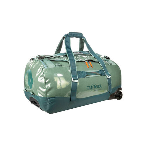 Tatonka Nylon Barrel Roller L/80L Outdoor Travel Wheeled Duffel Sage Green