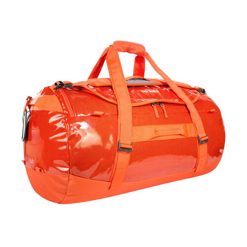 Tatonka Nylon Barrel Duffel Outdoor Travel Bag L/85L Red Orange Gloss