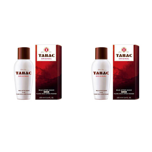 2PK Tabac Original Mild After Shave Fluid Gentle Soothing Post-Shave Protect 100ml