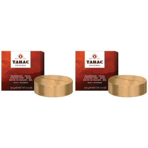 2PK Tabac Original Creamy Moisturising Shaving Soap Refill For Sensitive Skin 125g
