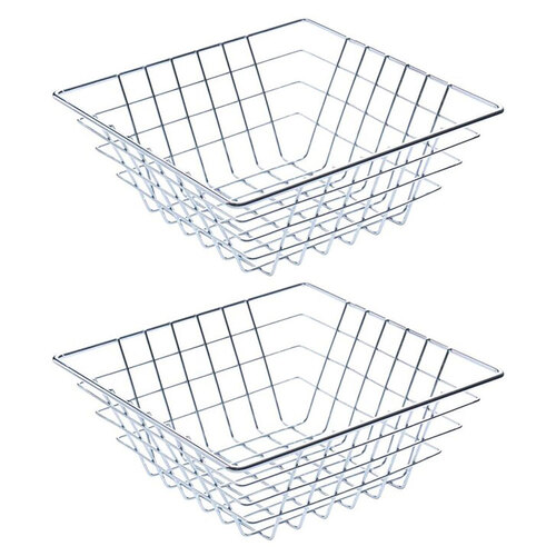 2PK Sandleford Chrome Display Basket Square
