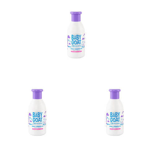3PK The Baby Goat Skincare Baby Gentle Wash & Shampoo Gel 250ml