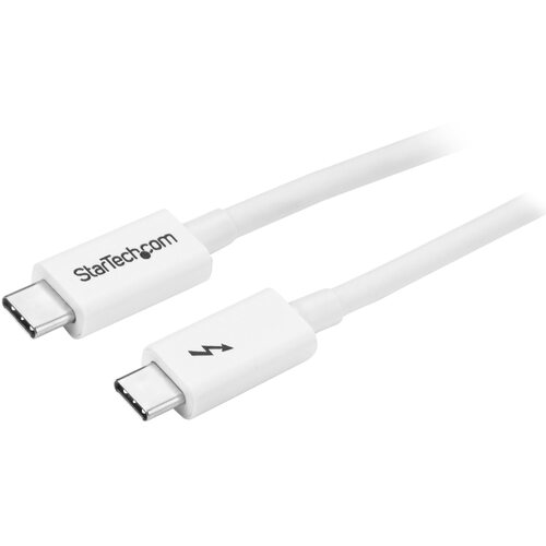 1m Thunderbolt 3 Cable 20Gbps - White - Thunderbolt USB-C DP