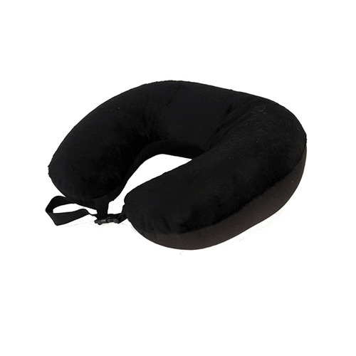 Tosca Microbead Travel Neck Support Sleeping Pillow -  Black
