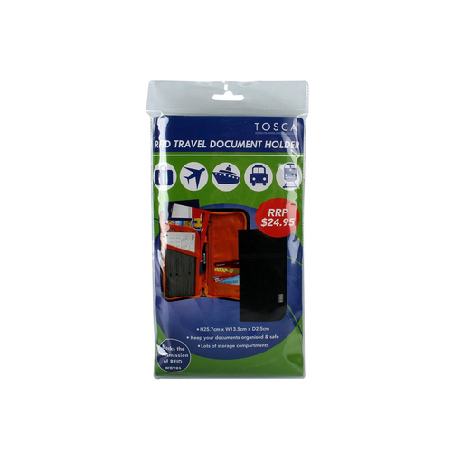 Tosca RFID Blocking Safety Travel Documentation Holder