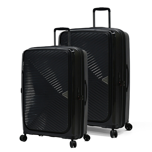 2pc Tosca Space X 25"/29" Trolley Checked Luggage Travel Suitcase M/L Black