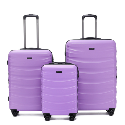 3pc Tosca Interstellar Wheeled Suitcase Luggage Set - Violet
