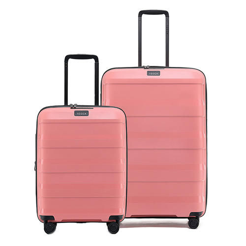 2pc Tosca Comet PP 20"/29" Travel Trolley Travel Suitcase S/L - Coral