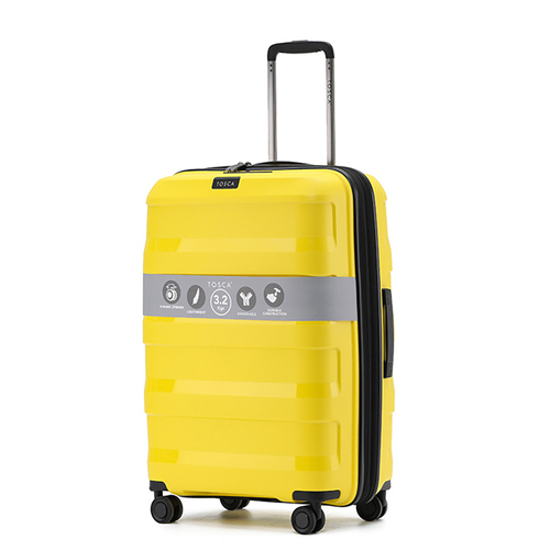 Tosca Comet PP 25" Checked Trolley Travel Suitcase - Yellow
