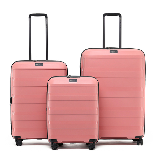 3pc Tosca Comet Wheeled Suitcase Luggage Set - Coral