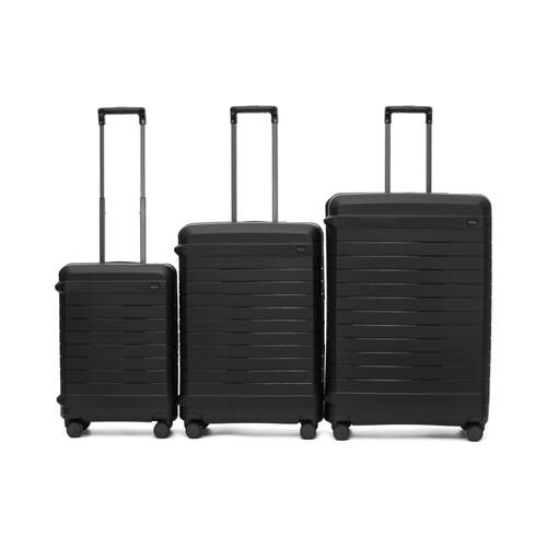 3pc Tosca Vault Hard Shell Travel Luggage Suitcase Set Lockable 54/67/77cm Black