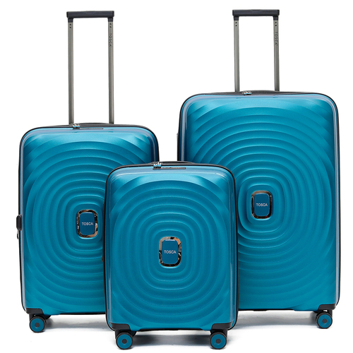 3pc Tosca Eclipse Wheeled Suitcase Luggage Set - Blue