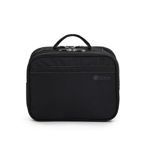 Tosca Deluxe Toiletry Travel Organiser Bag 13 - Black